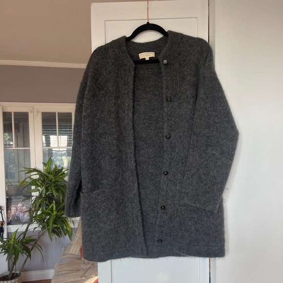 Sezane Long Mohair/Wool Blend Cardigan jacket - Picture 1 of 4